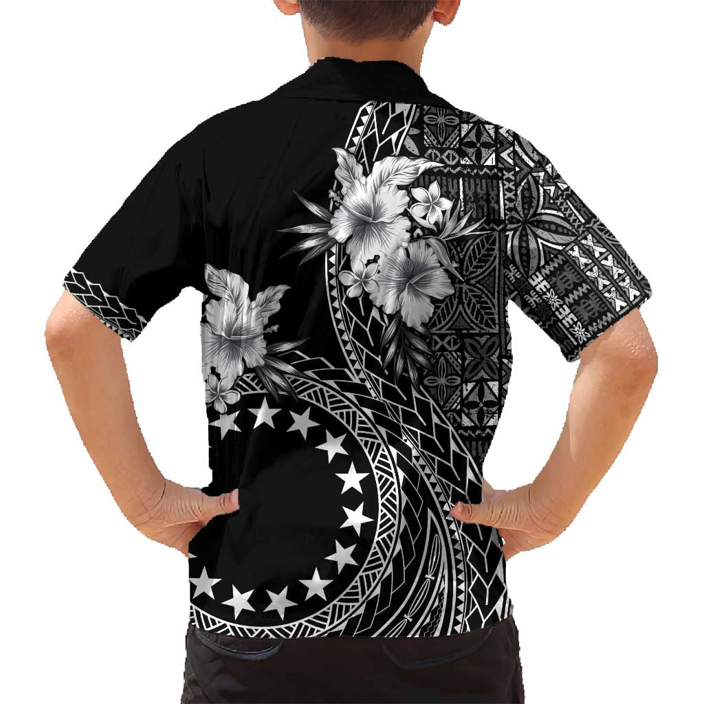 Kia Orana Cook Islands Family Matching Summer Maxi Dress and Hawaiian Shirt Tiare and Stars LT7 - Polynesian Pride
