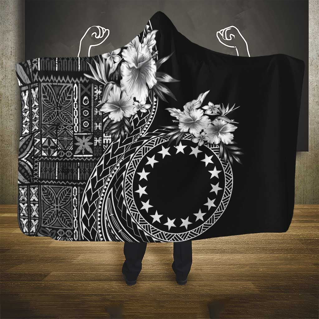 Kia Orana Cook Islands Hooded Blanket Tiare and Stars LT7 - Polynesian Pride