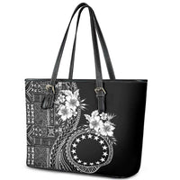 Kia Orana Cook Islands Leather Tote Bag Tiare and Stars LT7 - Polynesian Pride