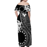 Kia Orana Cook Islands Off Shoulder Maxi Dress Tiare and Stars LT7 - Polynesian Pride