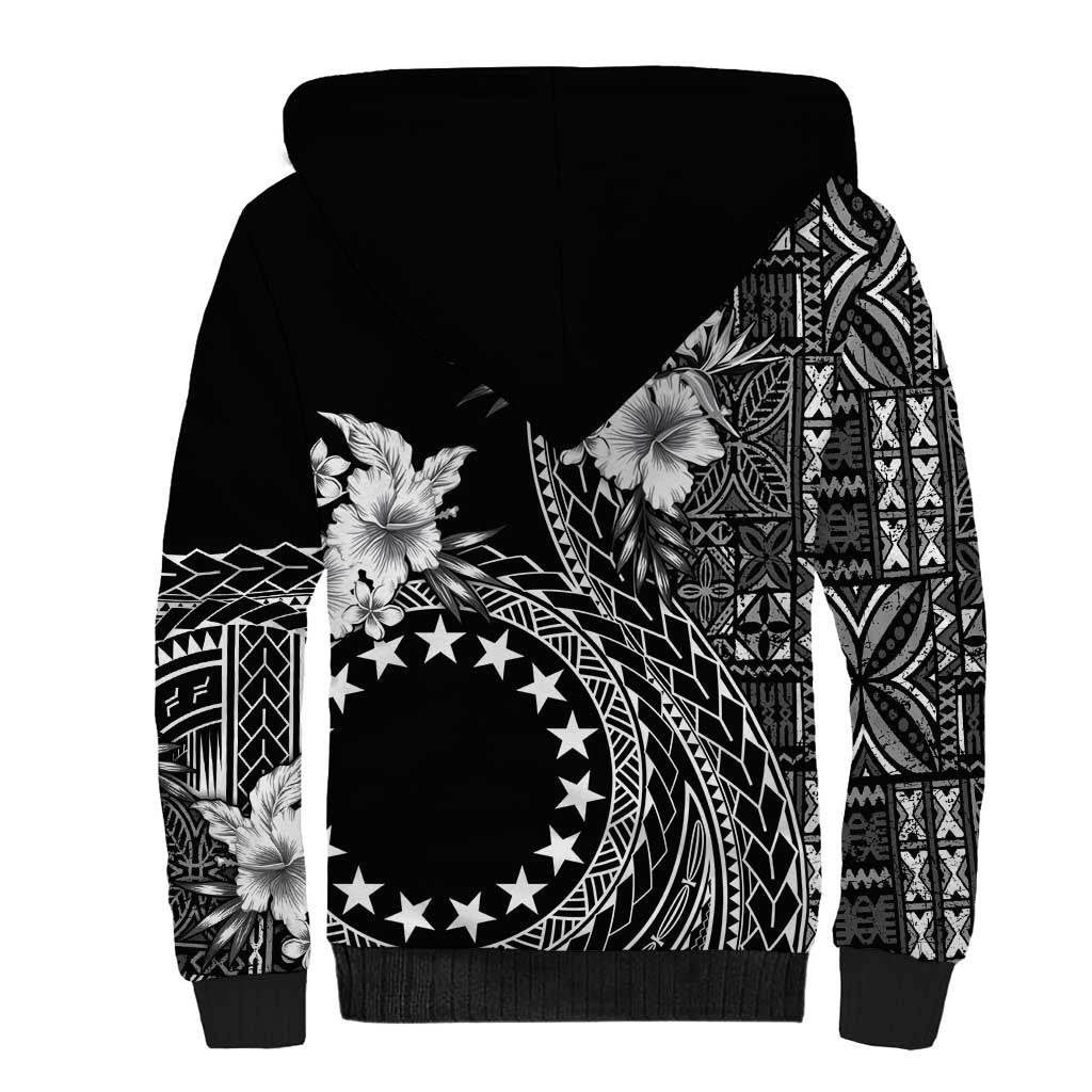Kia Orana Cook Islands Sherpa Hoodie Tiare and Stars LT7 - Polynesian Pride