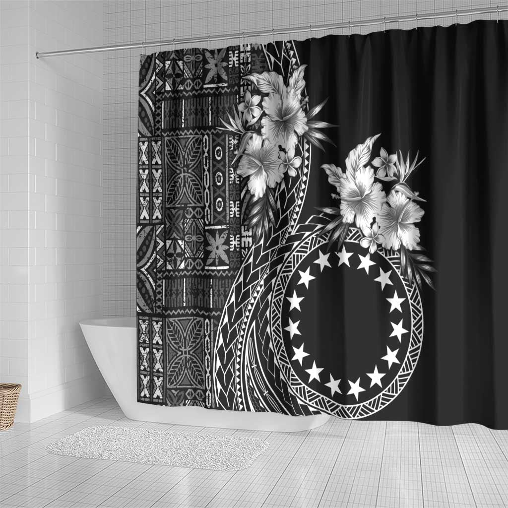 Kia Orana Cook Islands Shower Curtain Tiare and Stars