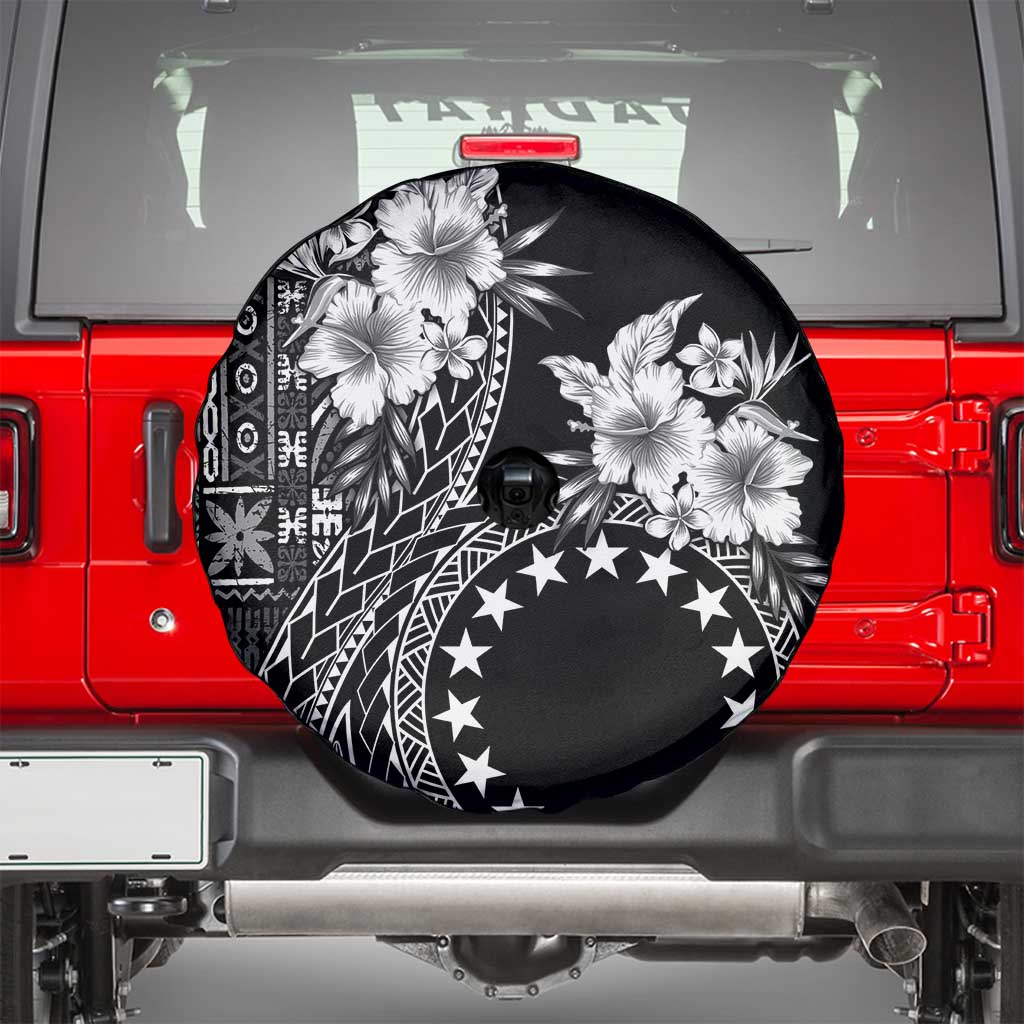 Kia Orana Cook Islands Spare Tire Cover Tiare and Stars LT7 - Polynesian Pride