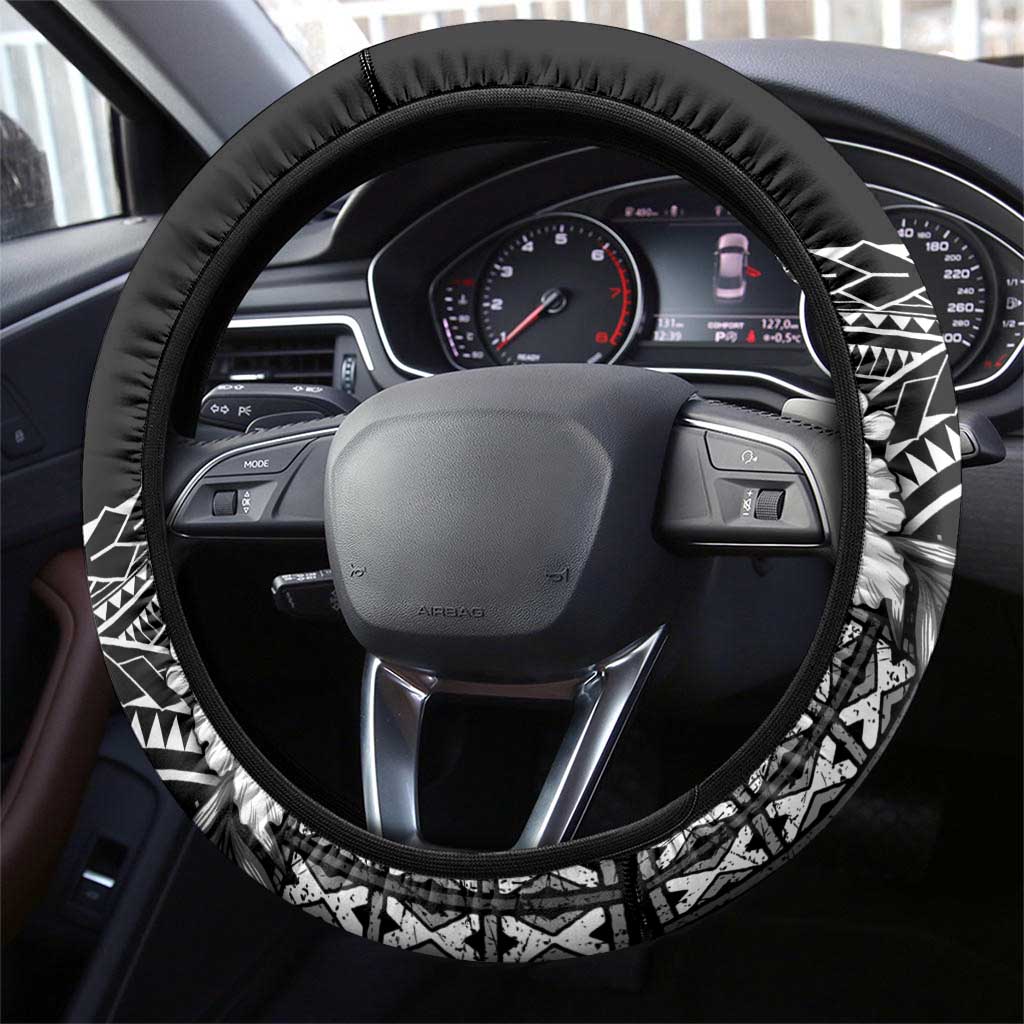 Kia Orana Cook Islands Steering Wheel Cover Tiare and Stars LT7 - Polynesian Pride