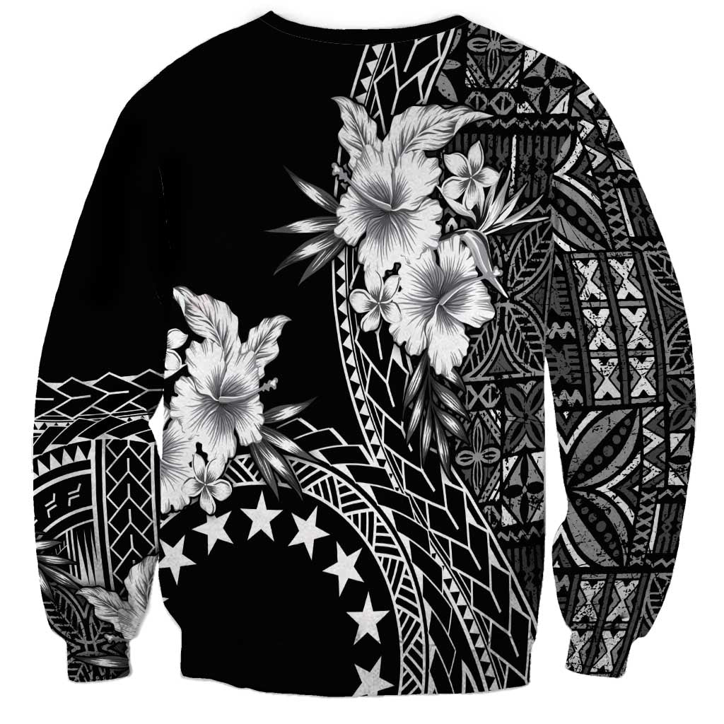 Kia Orana Cook Islands Sweatshirt Tiare and Stars LT7 - Polynesian Pride