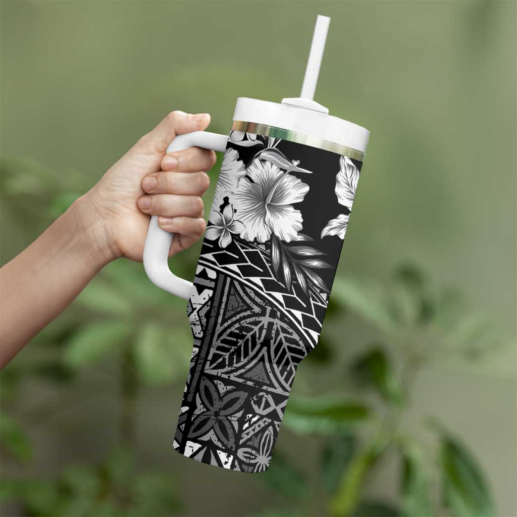 Kia Orana Cook Islands Tumbler With Handle Tiare & Stars LT7 - Polynesian Pride