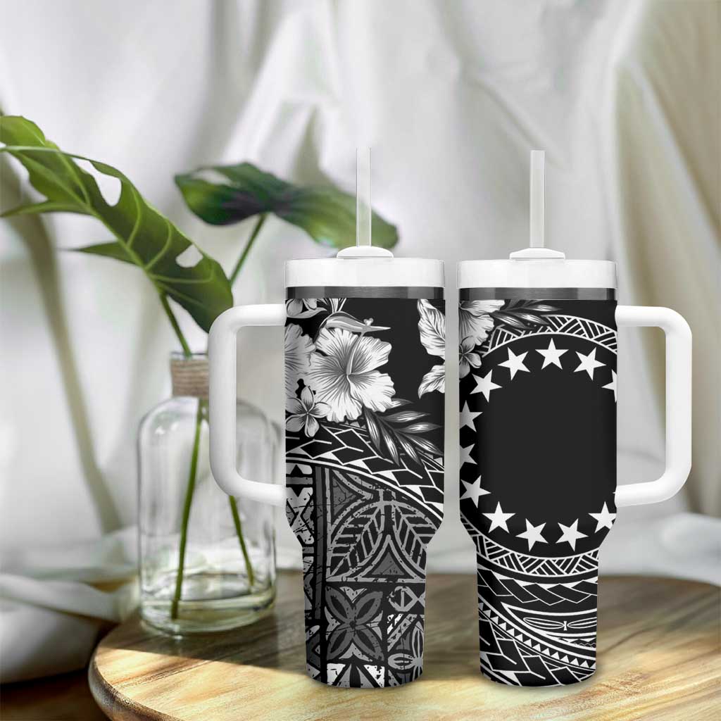 Kia Orana Cook Islands Tumbler With Handle Tiare & Stars LT7 - Polynesian Pride