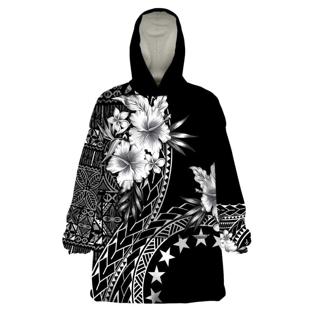 Kia Orana Cook Islands Wearable Blanket Hoodie Tiare and Stars