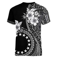 Kia Orana Cook Islands Women V-Neck T-Shirt Tiare and Stars
