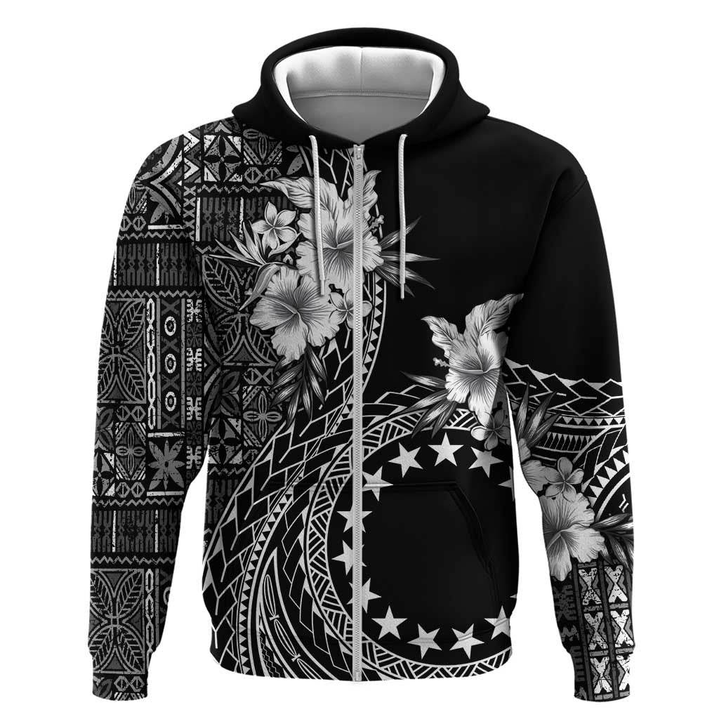 Kia Orana Cook Islands Zip Hoodie Tiare and Stars