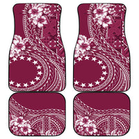 Kia Orana Cook Islands Car Mats Tiare and Stars - Maroon LT7 - Polynesian Pride