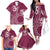 Kia Orana Cook Islands Family Matching Off The Shoulder Long Sleeve Dress and Hawaiian Shirt Tiare and Stars - Maroon