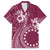 Kia Orana Cook Islands Family Matching Off The Shoulder Long Sleeve Dress and Hawaiian Shirt Tiare and Stars - Maroon