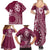 Kia Orana Cook Islands Family Matching Summer Maxi Dress and Hawaiian Shirt Tiare and Stars - Maroon