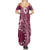 Kia Orana Cook Islands Family Matching Summer Maxi Dress and Hawaiian Shirt Tiare and Stars - Maroon