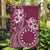 Kia Orana Cook Islands Garden Flag Tiare and Stars - Maroon