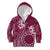 Kia Orana Cook Islands Kid Hoodie Tiare and Stars - Maroon