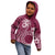 Kia Orana Cook Islands Kid Hoodie Tiare and Stars - Maroon