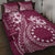 Kia Orana Cook Islands Quilt Bed Set Tiare and Stars - Maroon