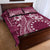 Kia Orana Cook Islands Quilt Bed Set Tiare and Stars - Maroon