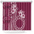 Kia Orana Cook Islands Shower Curtain Tiare and Stars - Maroon