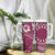 Kia Orana Cook Islands Tumbler With Handle Tiare & Stars - Maroon