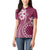 Kia Orana Cook Islands Women Polo Shirt Tiare and Stars - Maroon