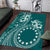 Kia Orana Cook Islands Area Rug Tiare and Stars - Teal