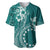 Kia Orana Cook Islands Baseball Jersey Tiare and Stars - Teal