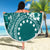 Kia Orana Cook Islands Beach Blanket Tiare and Stars - Teal