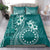 Kia Orana Cook Islands Bedding Set Tiare and Stars - Teal