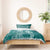 Kia Orana Cook Islands Bedding Set Tiare and Stars - Teal