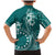 Kia Orana Cook Islands Family Matching Mermaid Dress and Hawaiian Shirt Tiare and Stars - Teal