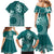 Kia Orana Cook Islands Family Matching Mermaid Dress and Hawaiian Shirt Tiare and Stars - Teal