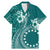 Kia Orana Cook Islands Family Matching Mermaid Dress and Hawaiian Shirt Tiare and Stars - Teal