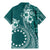 Kia Orana Cook Islands Family Matching Mermaid Dress and Hawaiian Shirt Tiare and Stars - Teal