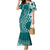 Kia Orana Cook Islands Family Matching Mermaid Dress and Hawaiian Shirt Tiare and Stars - Teal