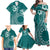 Kia Orana Cook Islands Family Matching Off Shoulder Maxi Dress and Hawaiian Shirt Tiare and Stars - Teal