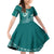 Kia Orana Cook Islands Family Matching Off Shoulder Short Dress and Hawaiian Shirt Tiare and Stars - Teal