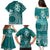 Kia Orana Cook Islands Family Matching Puletasi and Hawaiian Shirt Tiare and Stars - Teal