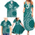 Kia Orana Cook Islands Family Matching Summer Maxi Dress and Hawaiian Shirt Tiare and Stars - Teal