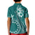 Kia Orana Cook Islands Kid Polo Shirt Tiare and Stars - Teal