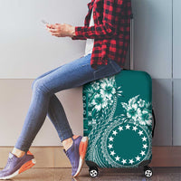 Kia Orana Cook Islands Luggage Cover Tiare and Stars - Teal