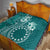 Kia Orana Cook Islands Quilt Tiare and Stars - Teal