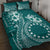 Kia Orana Cook Islands Quilt Bed Set Tiare and Stars - Teal