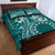 Kia Orana Cook Islands Quilt Bed Set Tiare and Stars - Teal