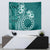 Kia Orana Cook Islands Tapestry Tiare and Stars - Teal