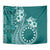 Kia Orana Cook Islands Tapestry Tiare and Stars - Teal