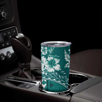 Kia Orana Cook Islands Tumbler Cup Tiare & Stars - Teal LT7 - Polynesian Pride