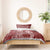 Kia Orana Cook Islands Bedding Set Tiare and Stars - Scarlet